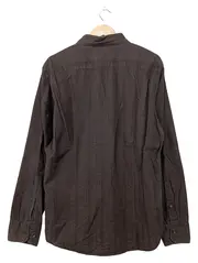 Vorschaubild 2 von Herren Business Hemd Gr. 50/L Braun Gestreift Langarm Slim Fit