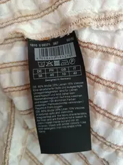 Vorschaubild 4 von Blusenkleid Damen Gr. 38 M Beige Gestreift Casual