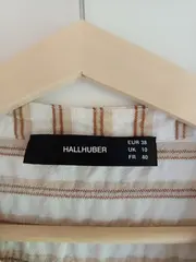 Vorschaubild 3 von Blusenkleid Damen Gr. 38 M Beige Gestreift Casual