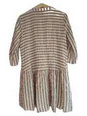 Vorschaubild 2 von Blusenkleid Damen Gr. 38 M Beige Gestreift Casual