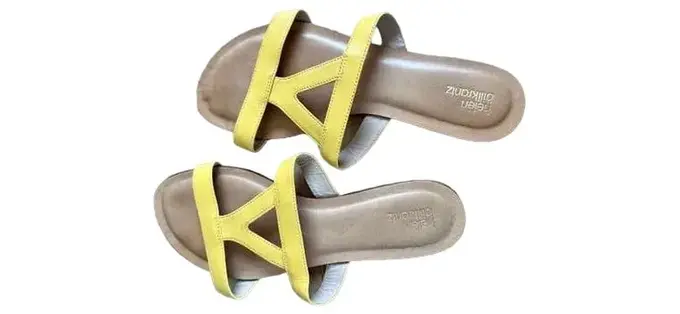 HELEN BILLKRANTZ Damen Sandalen 40 Gelb Bohemian Vintage