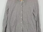 Vorschaubild 5 von Damen Bluse Langarm Punkte Weiß Gr. 38/M Baumwolle Casual