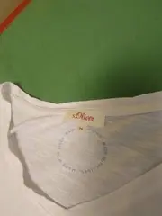 Vorschaubild 3 von Damen Top Gr. 34/XS Weiß Leinen Casual Florales Muster