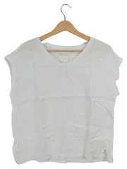 Vorschaubild 1 von Damen Top Gr. 34/XS Weiß Leinen Casual Florales Muster