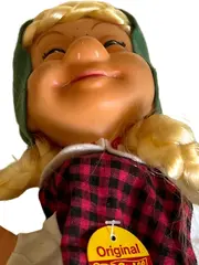 Vorschaubild 3 von Handpuppe Mädchen mit Zöpfen Märchen Mehrfarbig 24cm