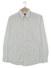 Vorschaubild 1 von Business Hemd Herren Klassisch Weiß Langarm Gr. S Polyester Baumwolle