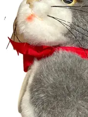 Vorschaubild 3 von Plüschtier Katze grau mit roter Schleife 2736/46 Kuscheltier