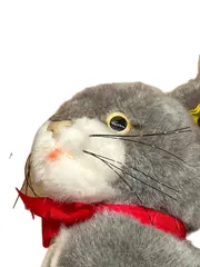 Vorschaubild 2 von Plüschtier Katze grau mit roter Schleife 2736/46 Kuscheltier