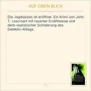 Vorschaubild 2 von John T. Lescroart Das Gesetz der Jagd Hardcover Kriminalroman Detektiv