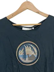 Vorschaubild 2 von Damen T-Shirt mit Print Gr. 44/XXL Schwarz Casual