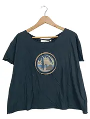 Vorschaubild 1 von Damen T-Shirt mit Print Gr. 44/XXL Schwarz Casual