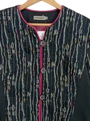 Vorschaubild 3 von Damen Jacke Gr. 36 Strukturmuster Pink Akzente Elegant