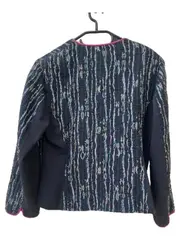 Vorschaubild 2 von Damen Jacke Gr. 36 Strukturmuster Pink Akzente Elegant