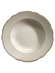 Vorschaubild 1 von Suppenteller tief Weiß Porzellan Elegant 24cm Metallic
