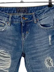 Vorschaubild 2 von Destroyed Jeans Damen Blau Gr. 32 (entspricht 36)