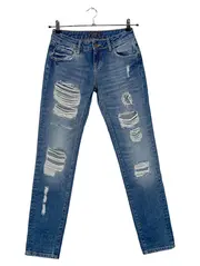 Vorschaubild 1 von Destroyed Jeans Damen Blau Gr. 32 (entspricht 36)