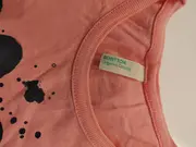 Vorschaubild 2 von BENETTON Mädchen T-Shirt Gr. 128/130 Rosa Blumen Print Bio-Baumwolle