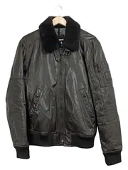 Vorschaubild 1 von Lederjacke Herren Fliegerjacke Bomberjacke Gr. 50 Braun Vintage