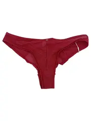 Vorschaubild 1 von Slip Damen Gr. 36/S Rot Feminin mit Spitze Polyamid