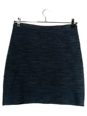 Vorschaubild 1 von Damen Bleistiftrock Strukturiert Blau Gr. M 38 Elegant