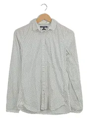 Vorschaubild 1 von Damen Bluse Gr. XS Weiß Fitted Geometrisch Business