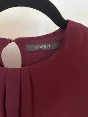 Vorschaubild 4 von Damen Bluse Gr. 32/XXS Rot Elegant Langarm Polyester