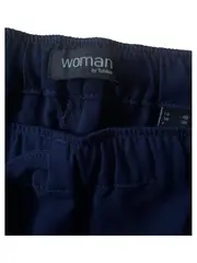 Vorschaubild 2 von Woman Damen Stoffhose Gr. 40 Navy Blau Relaxed Wide Leg