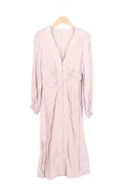 Vorschaubild 1 von Damen Freizeitkleid Gr. 36/S Rosa Viskose Modisch Midi