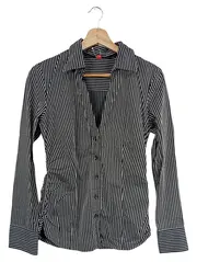 Vorschaubild 1 von Damen Bluse Gestreift Gr. 36 Langarm Klassisch