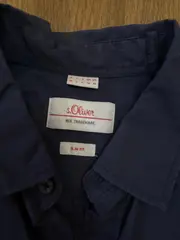 Vorschaubild 3 von Herren Kurzarm Hemd Blau Gr. M Casual Baumwolle