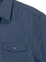 Vorschaubild 2 von Herren Kurzarm Hemd Blau Gr. M Casual Baumwolle