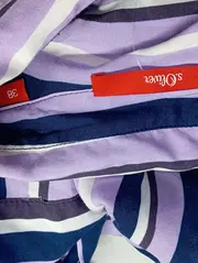 Vorschaubild 3 von Damen Hemdbluse Gr. 38/M Mehrfarbig Gestreift Viskose