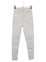 Vorschaubild 1 von Damen High Waist Jeans Gr. 34 XS Weiß Skinny Baumwolle