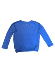 Vorschaubild 3 von Langarmshirt Damen Gr. L Blau Meliert Casual Baumwolle