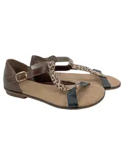 Vorschaubild 1 von Sandalen Damen Gr. 37 Mehrfarbig Braun Schwarz Leo Tierdruck Casual Outdoor