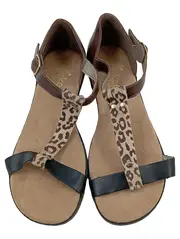 Vorschaubild 2 von Sandalen Damen Gr. 37 Mehrfarbig Braun Schwarz Leo Tierdruck Casual Outdoor