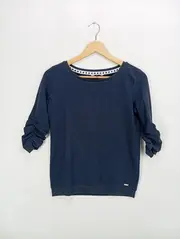 Vorschaubild 2 von Pullover Damen Gr. 32/XS Blau Casual Strukturmuster