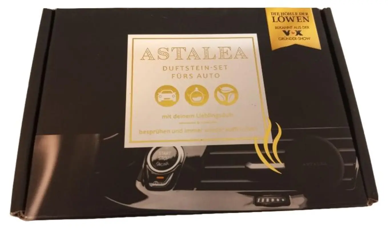ASTALEA Duftstein Set Auto Pumpzerstäuber Magnet Clip Schwarz