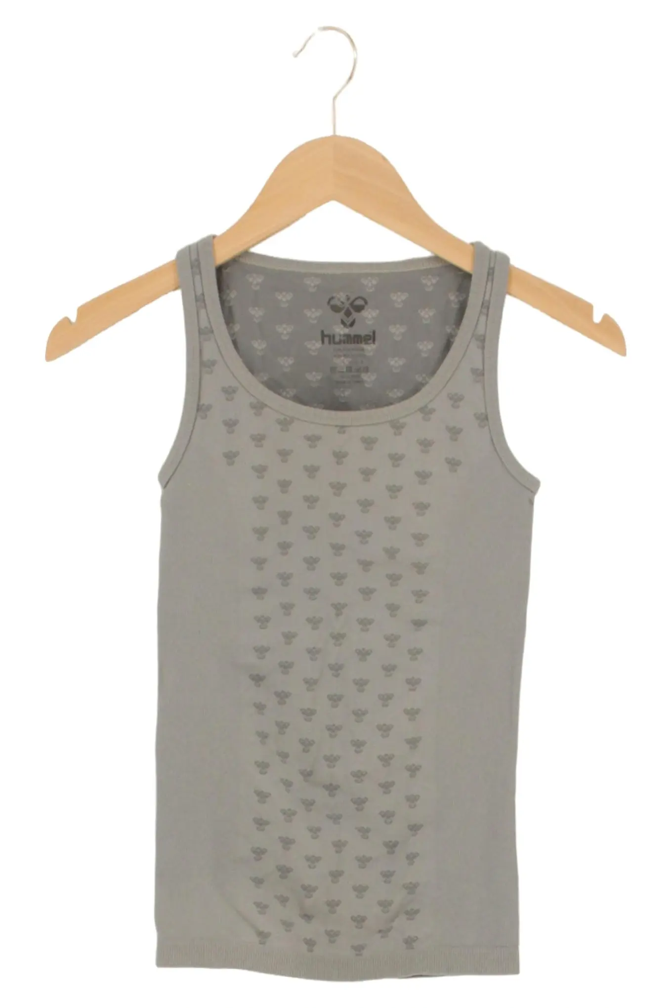 M.I. HUMMEL HUMMEL Kinder Top Grau Gr. 140 Sportlich Tanktop Logo-Print