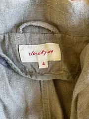 Vorschaubild 2 von Damen Leichte Jacke Gr. 38 Grau Leinen Casual Frühjahr Sommer