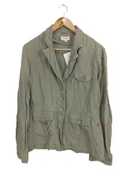 Vorschaubild 1 von Damen Leichte Jacke Gr. 38 Grau Leinen Casual Frühjahr Sommer