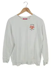 Vorschaubild 1 von Damen Sweatshirt Gr. 34/XS Weiß Casual Schriftzug Pullover