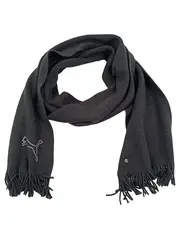 Vorschaubild 1 von Damen Schal Schwarz Glitzer Logo Fransen Acryl Wolle Sportlich