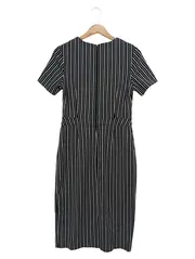 Vorschaubild 2 von Businesskleid Damen 36/S Schwarz Gestreift Kurzarm