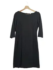 Vorschaubild 1 von Damen Jerseykleid Schwarz Gr. M 3/4 Arm Klassisch Elegant