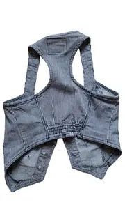 Vorschaubild 2 von Damen Jeansweste Weste Gr. 36/S Blau Gestreift Casual