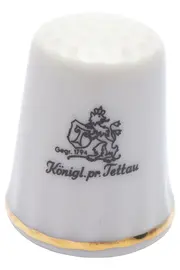 Vorschaubild 1 von Fingerhut Dekofigur Porzellan Weiß Blumen 2.5cm