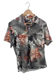 Vorschaubild 1 von Project X Herren Freizeithemd Kurzarm Blumenmuster Gr. 40