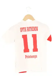 Vorschaubild 2 von Fußball Trikot Kinder 140 Optik Rathenow Weiß Rot Sportlich Kurzarm