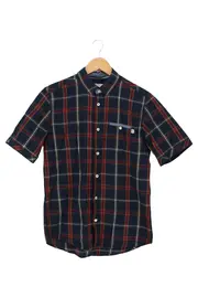 Vorschaubild 1 von Herren Freizeithemd Gr. 46/S Blau Kariert Kurzarm Casual
